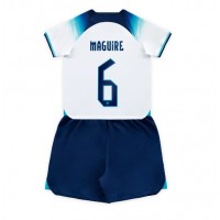 Fotbalové Dres Anglie Harry Maguire #6 Dětské Domácí MS 2022 Krátký Rukáv (+ trenýrky)